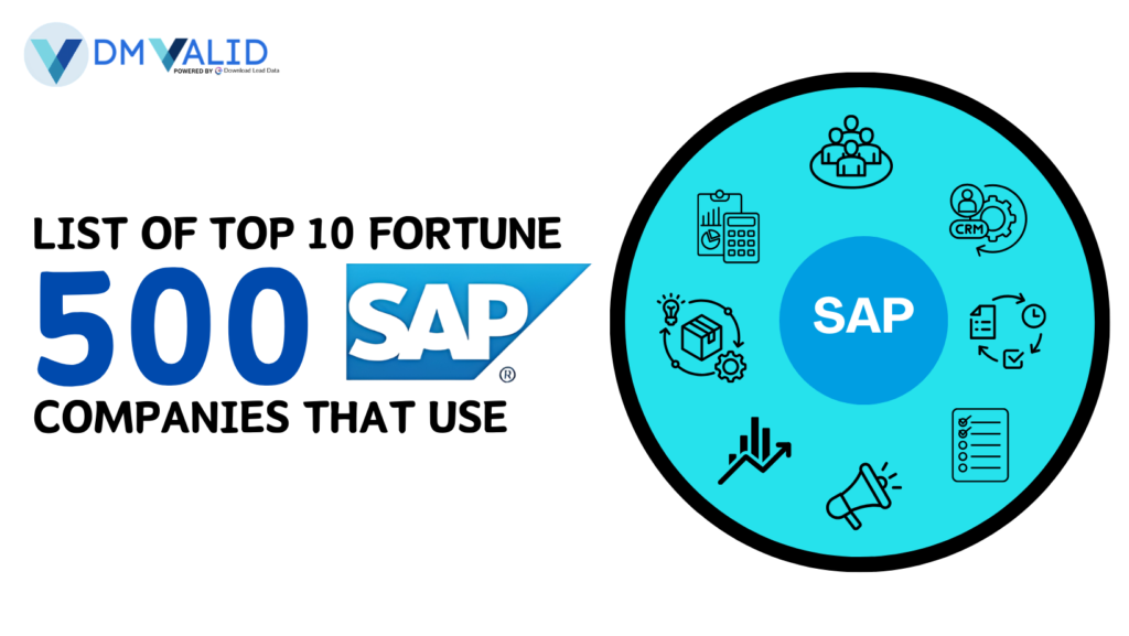 List of Fortune 500 Companies that use SAP Image by DM Valid